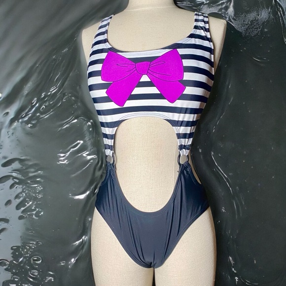 🔥Material Girl Cut-Out One Piece Bathing Suit size M - Picture 6 of 16